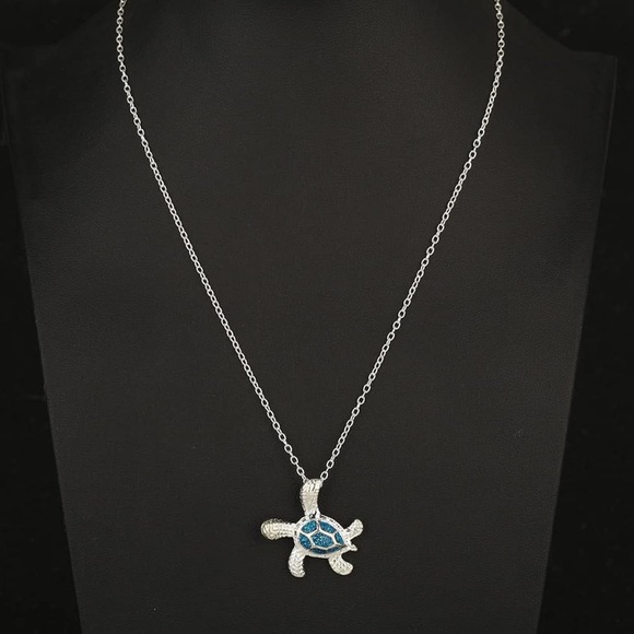 Jewelry - 925 Sterling Silver Turtle Pendant Necklace NWT